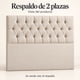 thumbnail image 3 of Respaldo Moderno Cama 2 Plaza Capitoné Lino Color Beige, 3 of 8