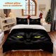 thumbnail image 1 of Three-Piece Cat Face Print Duvet Cover Set Warmth for Better Sleep, 1 of 1