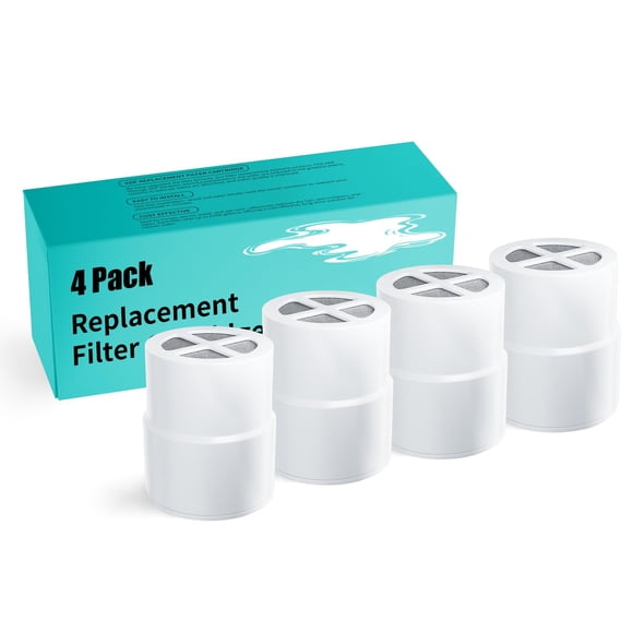 Paquete de 4 cartuchos de filtro de repuesto para regadera JOLIE
