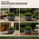 thumbnail image 5 of Macetero Plastico Semi Esfera Premium Diseño a Rayas S azul, 5 of 9