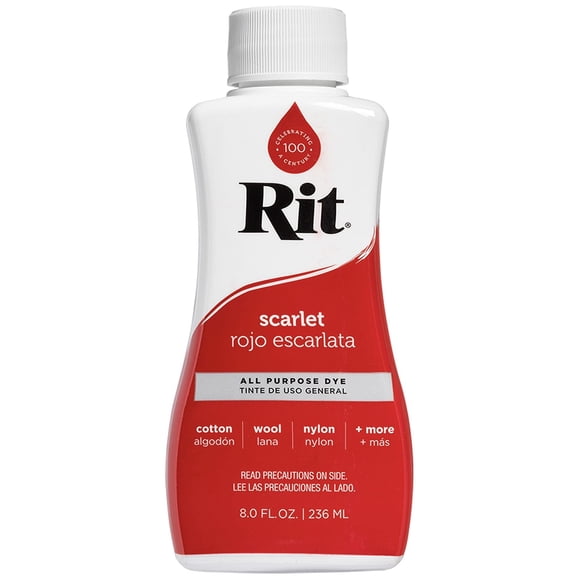 Tinte para telas líquido Rit Scarlet de 240 ml (paquete de 1)