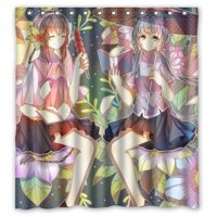 Pinghai - Cortina De Ducha Vocaloid Con Ganchos (167 X 183 Cm)
