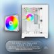 thumbnail image 3 of Funda tipo cubo para PC para videojuegos Apevia Prism-WH Prism Micro-ATX con 5 ventiladores ARGB de 120 mm, 3 of 7