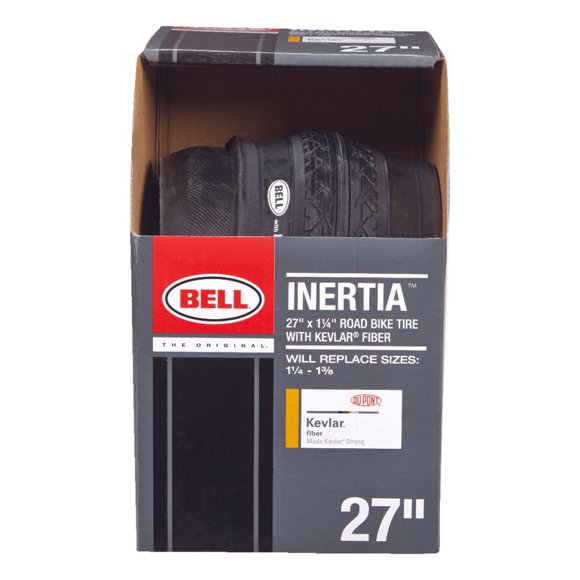 Neumático de bicicleta Bell Sports de 27 pulgadas de goma con protección plana
