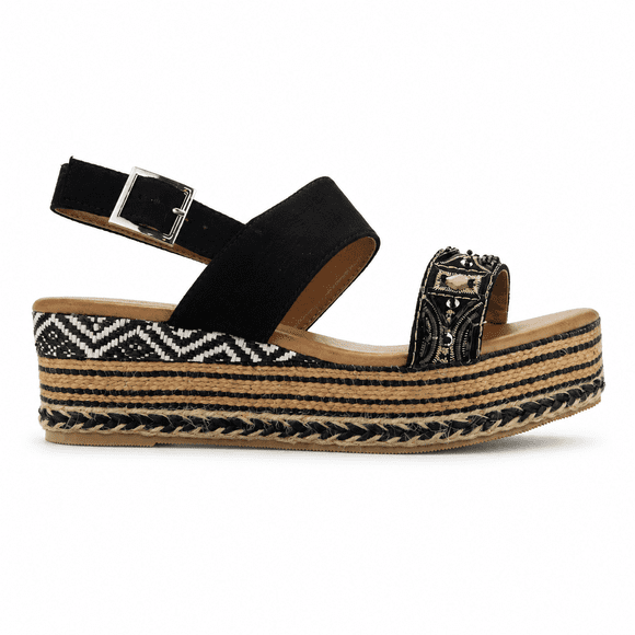 Sandalia Negro Mujer Casual Chalada Masie