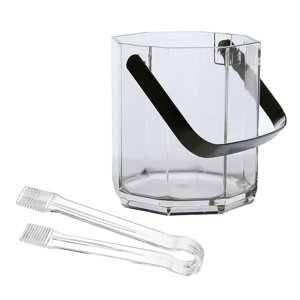 Magideal - Cubo De Hielo Pequeño, Cubo Para Champán, Transparente, Portátil, Con Clip Para Hielo, Soporte Para Hielo Para Fiesta De Boda, Bar, Cafetería, Champán