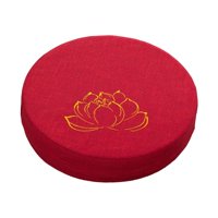 Magideal - Cojín De Meditación Redondo Con Cremallera Cojín De Asiento Cojín De Suelo Tradicional Lavable De 16 ""De Diámetro Para Dormitorio Oración Interior , Rojo 6Cm
