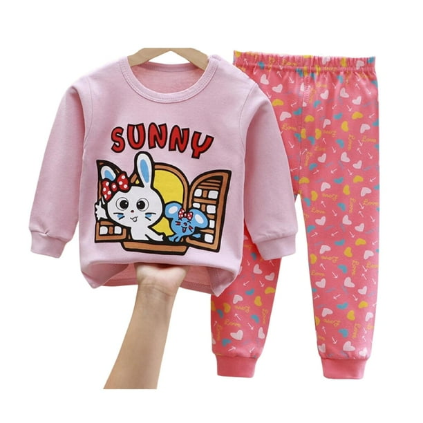 Pijama Niña Infantil Manga Larga Algodon Sunny Rosa multicolor 12
