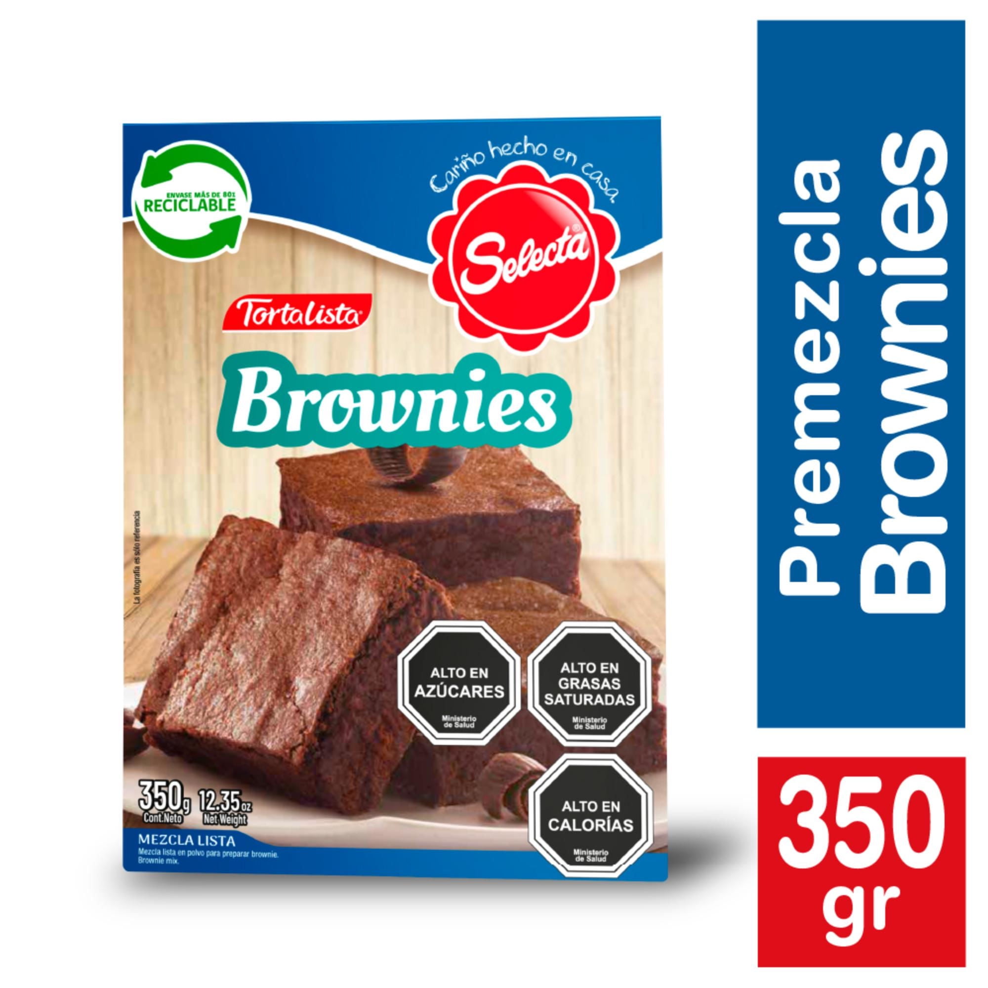 Premezcla Tortalista Brownies Caja 350 g Selecta