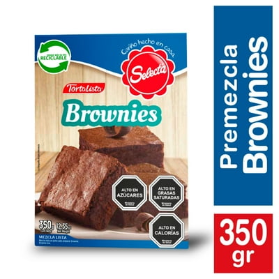 Premezcla Tortalista Brownies Caja 350 G Selecta