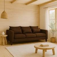 Casa Wow Deco - Sofá 3 Cuerpos Libera Café Tela – Confort Y Estilo Para Tu Hogar