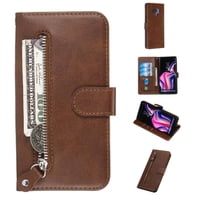 Gangxun - Funda Con Cremallera Para Samsung Galaxy Note 9, Carcasa Cartera De Cuero Pu Con Soporte Y Tarjetero