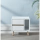 thumbnail image 3 of Velador Square Minimalista Blanco Con Dos Cajones, 3 of 3
