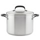 thumbnail image 1 of Olla Stockpot KitchenAid de acero inoxidable de 8 litros con tapa y marcas de medición, 1 of 9