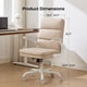thumbnail image 3 of Silla de oficina Amseatec, ajustable, con respaldo medio, ergonómica, beige, 3 of 6