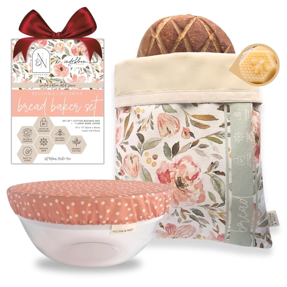 Set para Hornear Pan Nectar & Nest Algodón Orgánico con Cera de Abeja