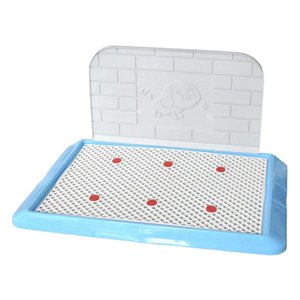 Ioensy - Bandeja De Arena Para Mascotas, Orinal Para Perros, Inodoro Pequeño, Soporte Para Almohadilla De Animales, Caja De Arena Para Perros, Azul