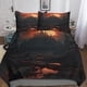 thumbnail image 1 of Juego de funda nórdica con estampado 3D de Castillo Oscuro, microfibra cepillada suave, diseño de arquitectura terrorífica, fácil cuidado, ropa de cama de calidad hotelera con almohada., 1 of 3