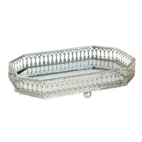 Magideal - Bandeja De Joyería Y Cosméticos, Bandeja Decorativa Adornada, Bandeja Para Servir, Organizador De Baratijas De Joyería, Bandeja Para Baño, Dormitorio, Rectángulo S