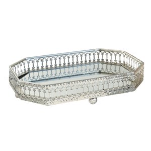 Magideal - Bandeja De Joyería Y Cosméticos, Bandeja Decorativa Adornada, Bandeja Para Servir, Organizador De Baratijas De Joyería, Bandeja Para Baño, Dormitorio, Rectángulo S