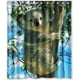 thumbnail image 1 of Cortina de ducha con bonito diseño de koala y ganchos, tamaño 60 x 72 pulgadas, 1 of 3