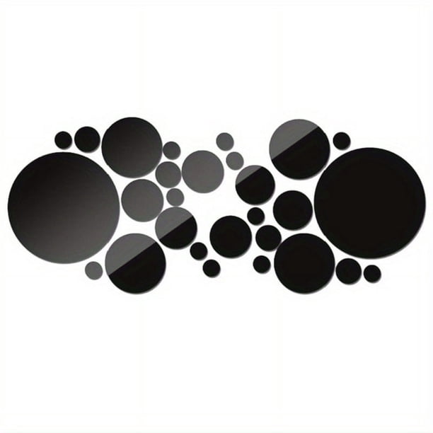 24/26pcs, 3D Acrylic Mirror Wall Sticker, Round Mirror, DIY TV Background Room Sticker Wall Decoration, Bedroom Bathroom Wall Decoration, Home Decor
