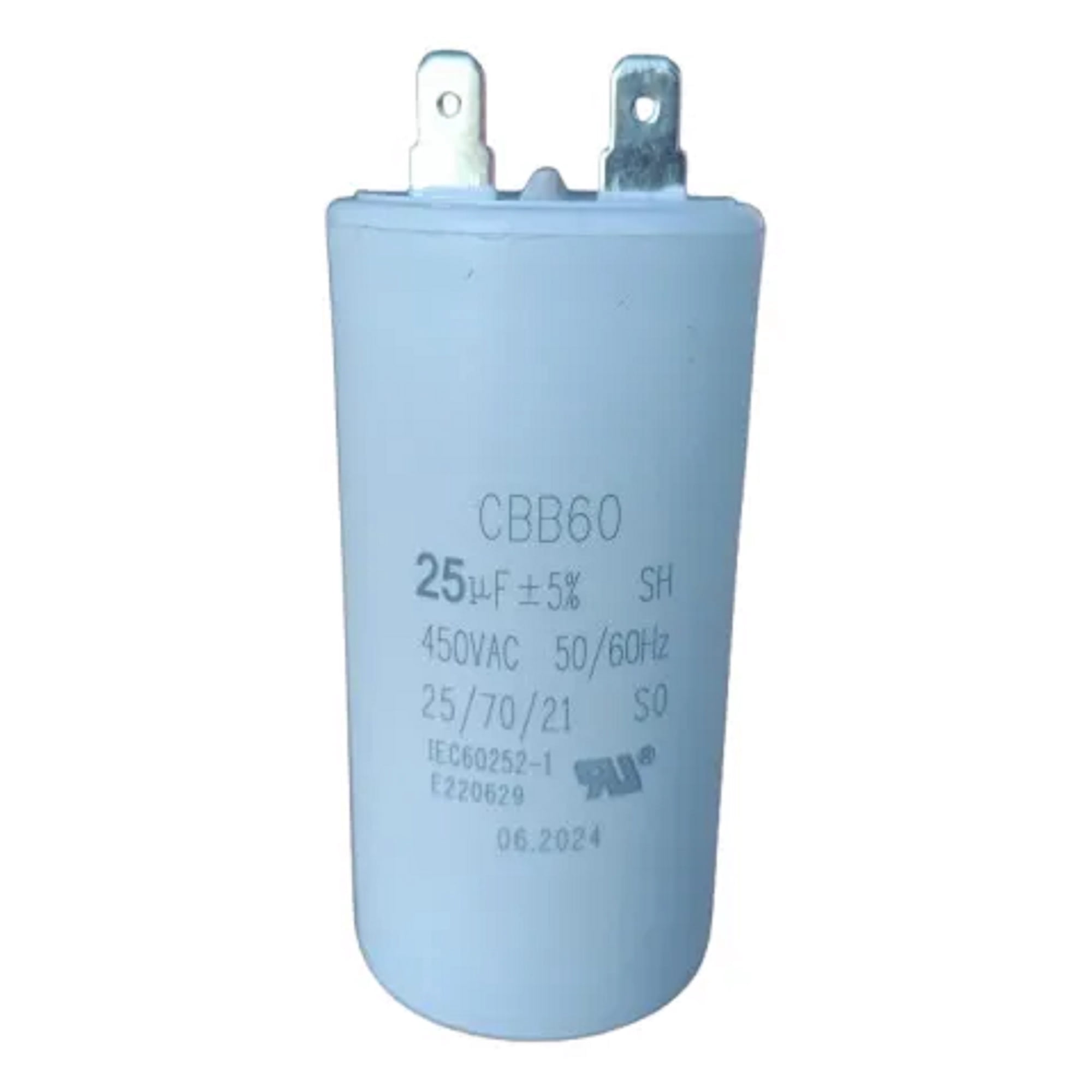 Genérica - Condensador Capacitor De Partida 25 Uf Con Terminal 450vac