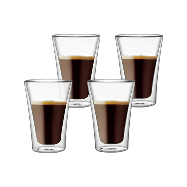 Set 4 Vasos Vidrio Doble Pared 400 ml Simplit agua