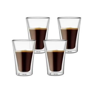 Set 4 Vasos Vidrio Doble Pared 400 Ml Simplit Agua
