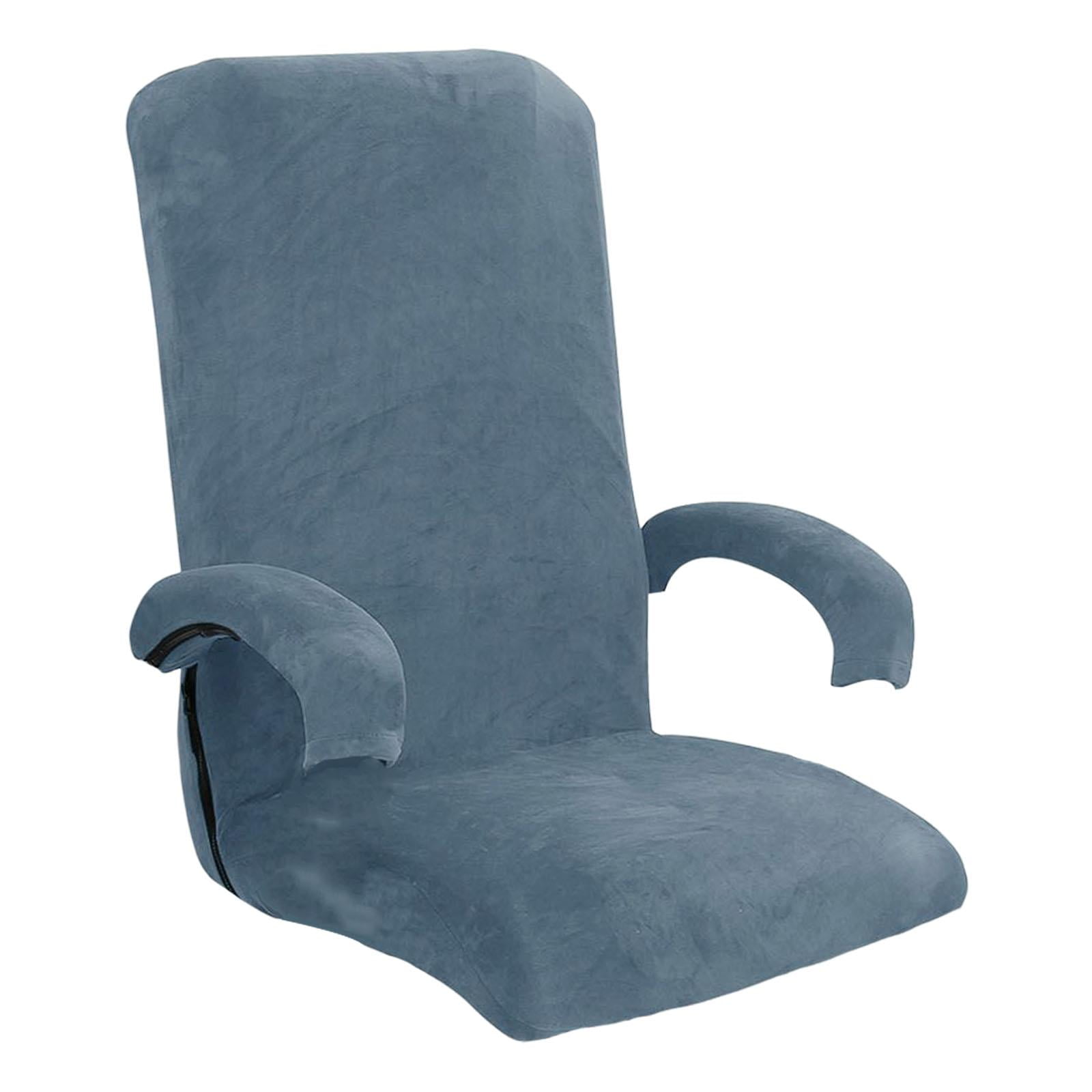 Bothyi - Funda Giratoria Para Silla De Ordenador Con Superficie De Terciopelo, Funda Para Silla De Ordenador, Azul Claro