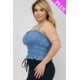 thumbnail image 3 of Top Corto De Tirantes Finos Ajustables Con Volantes En Capas Color Nube (talla Grande Para Mujer), 3 of 5