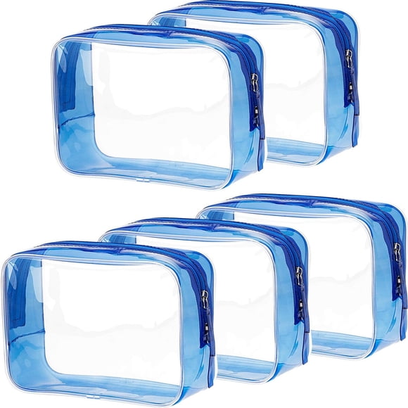 Neceser transparente Pangda, paquete de 5, 17 x 12 x 6 cm, PVC