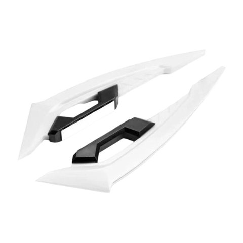 Ioensy - 2 Alerones Laterales Para Motocicleta, Accesorio De Modificación Elegante Para Mantenimiento, Color Blanco