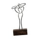 thumbnail image 1 of Escultura De Mujer Figura De Línea De Metal Con Sombrero Para Estante Decoración Del Hogar Negro, 1 of 5