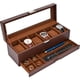 thumbnail image 1 of Watch Box ProCase de 6 ranuras con cajón para hombre y mujer Espresso, 1 of 7