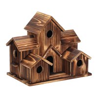 Magideal - Casa Para Pájaros De Madera, Casa De Cardenales, Pinzón Azul, Decoración De Jardín Versátil, Habitación Para Pájaros, Casa Para Pájaros Para Patio Tra