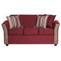 Colbox - Sofá Mornig 3 Cuerpos Tela Burdeo