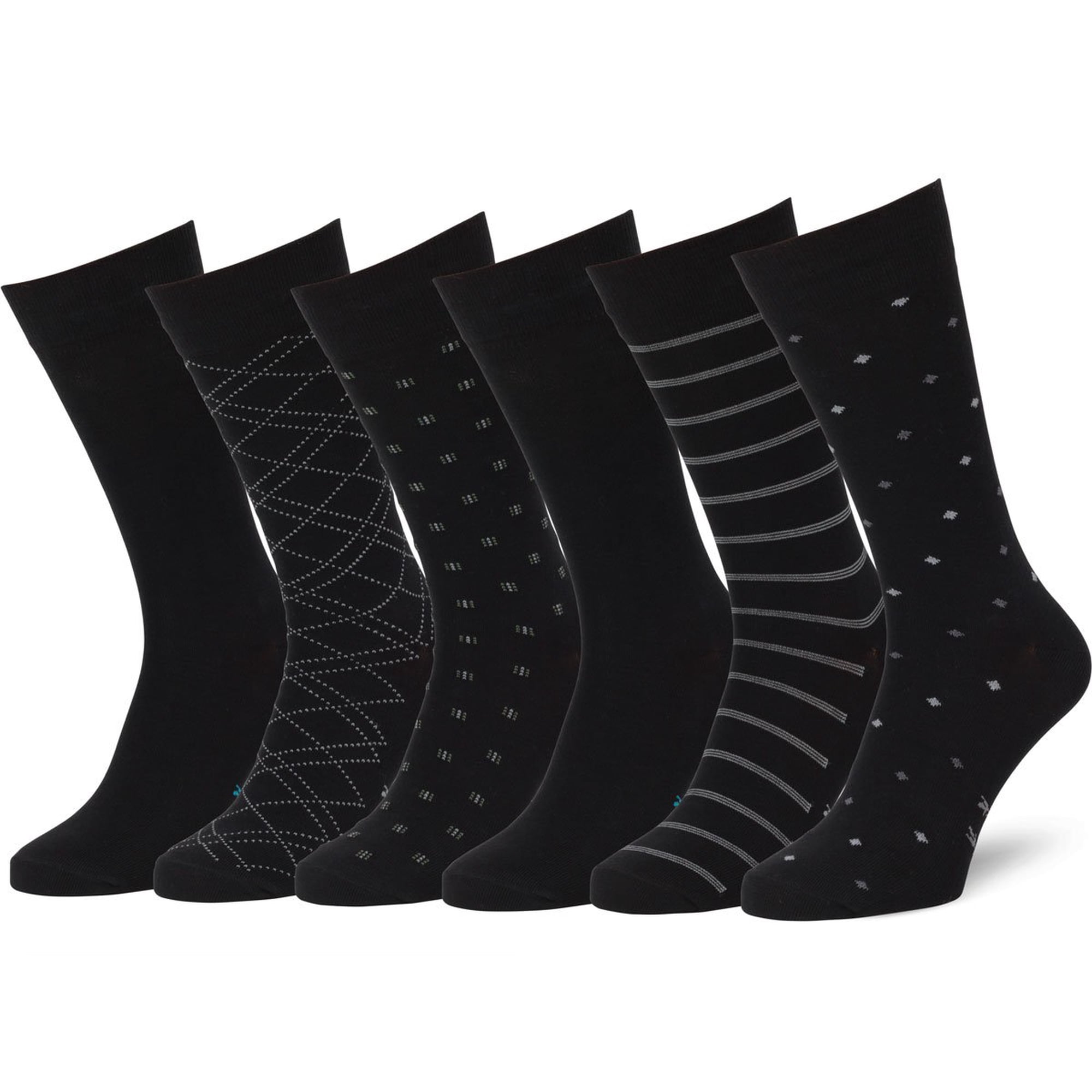 Easton Marlowe - Calcetines De Vestir Paquete De 6 Para Hombre Negros Tallas 40 46