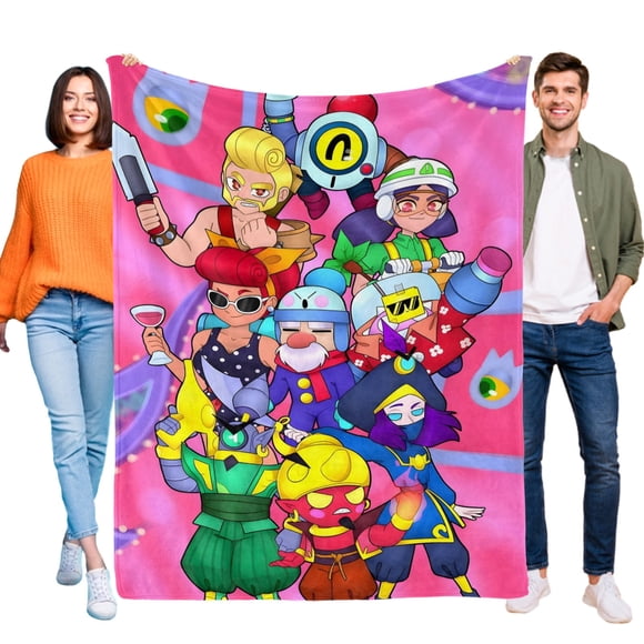 Brawl Stars anti-pilling, suave, ligera, esponjosa y acogedora de lujo para hogar y cocina – Perfecta para niños y adultos,100X130cm