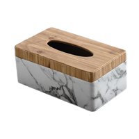Magideal - Caja De Pañuelos Rectangular, Cubierta De Caja De Papel De Pañuelos Faciales, Contenedor Organizador Para Dormitorio, , Hogar, Escritorios Y , Jaspeado
