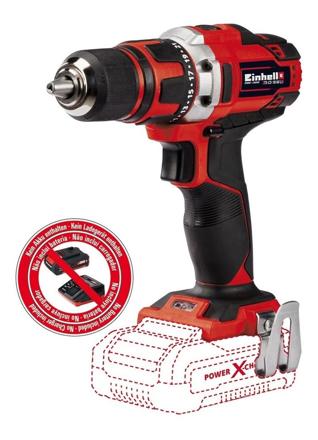 Taladro Atornillador Einhell Te-Cd 18/40 Li - Sin Baterías