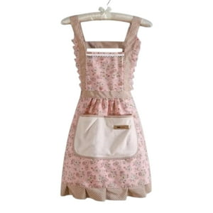 Genérico - Delantal De Cocina Vintage Rosado Rosa