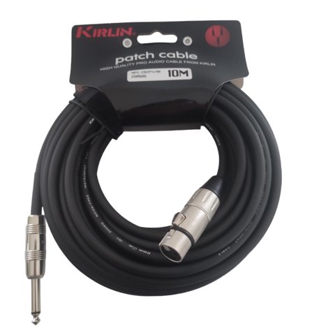 Cable Xlr-Plug 6,3Mm De 10 Mt Kirlin Mpc-282Pn/Bk-10M