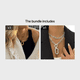 thumbnail image 1 of Gorgeous Geometric Designs: 2-Piece Ladies Chain Necklace Set for Fashionable Women, 1 of 5