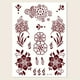 thumbnail image 1 of Vintage Vermilion Tattoo Stickers for Hands and Legs - Complicated Pattern Design for a Unique Look, 1 of 3