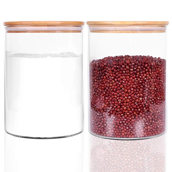 Tarro De Almacenamiento De Alimentos Con Hojas Y Árboles 3000 Ml (juego De 2)