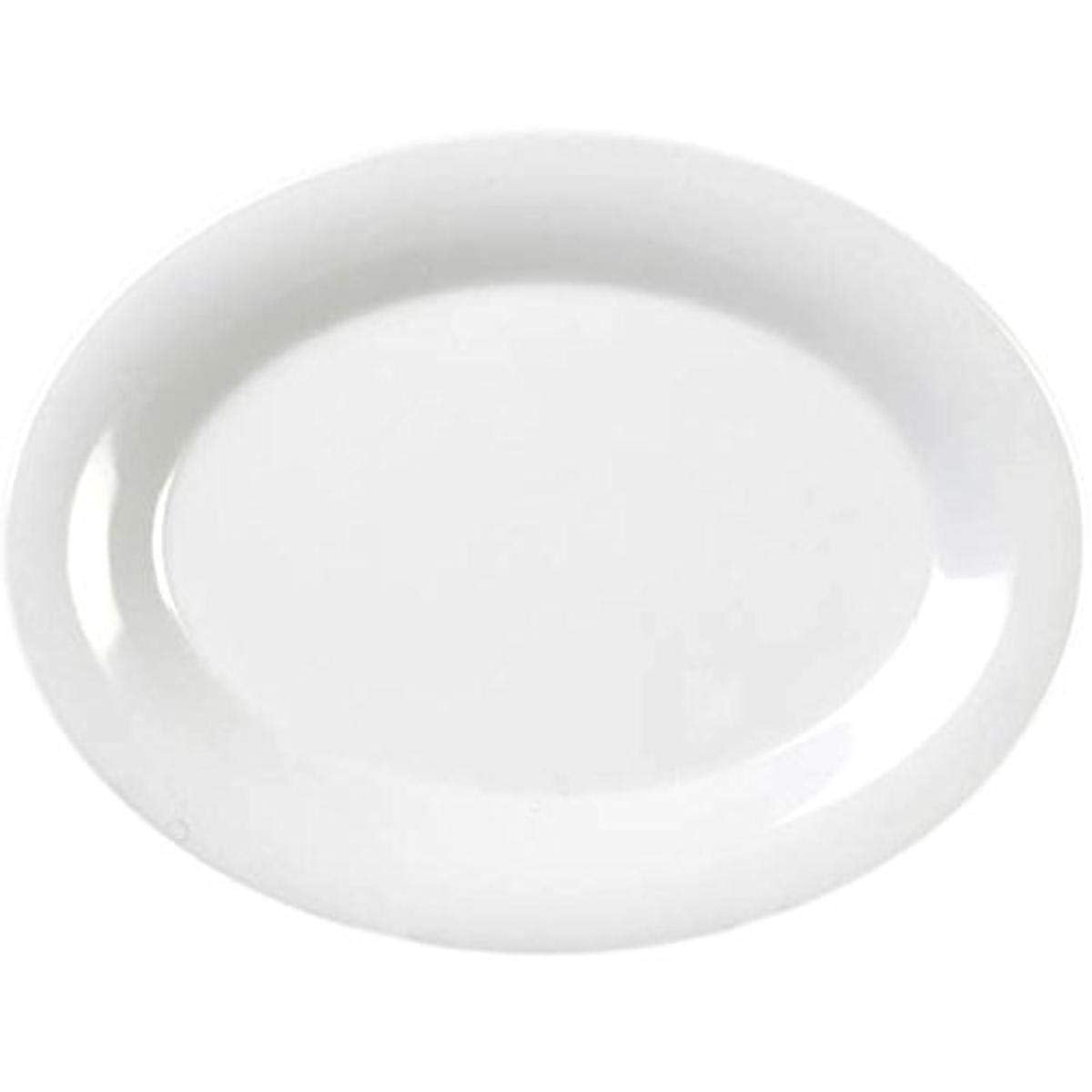 Platter Yanco Mile Stone Ms-209wt Ovalado, 24 Unidades, Melamina, Color Blanco