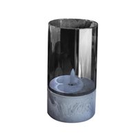 Magideal - Vela Led Con Luz De Té, Candelabro Artesanal, Decoración Artística Creativa, Vela Electrónica, Candelabro Para Balcón, Fiesta, Festival , Gris, 8Cmx8Cmx20Cm