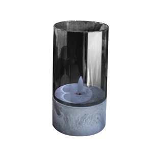 Magideal - Vela Led Con Luz De Té, Candelabro Artesanal, Decoración Artística Creativa, Vela Electrónica, Candelabro Para Balcón, Fiesta, Festival , Gris, 8Cmx8Cmx20Cm