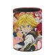 thumbnail image 3 of Los Siete Pecados Capitales-theme Cylinder Pen Holder Pencil Organizer with Flannel Lining PVC Leather Material Cardboard Base for study work 10*8CM, 3 of 6